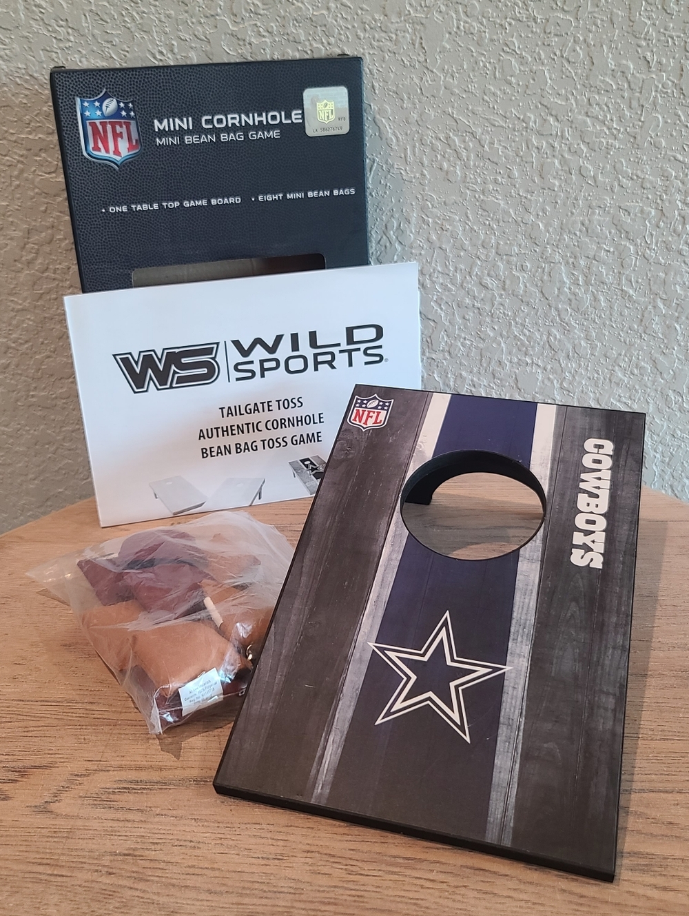 NFL Dallas Cowboys Tabletop Mini Cornhole Bean Bag Toss Game